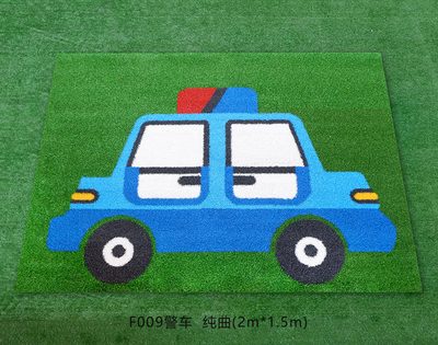 人造草坪定制图案F009警车 &nbsp;纯曲